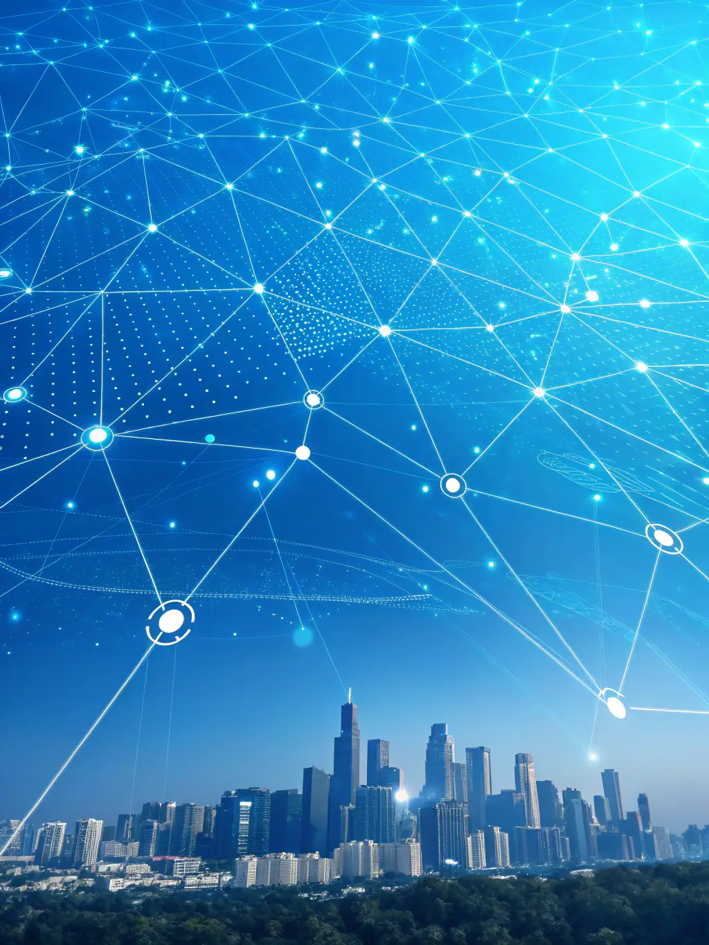 An image of interconnected nodes forming a network, representing the comprehensive digital ecosystem of Spiritual Origin.